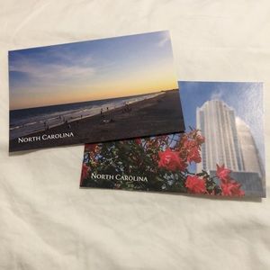 Two North Carolina theme postcards.